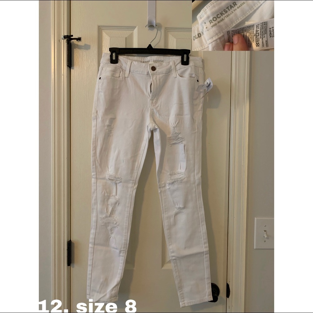 old navy white skinny jeans